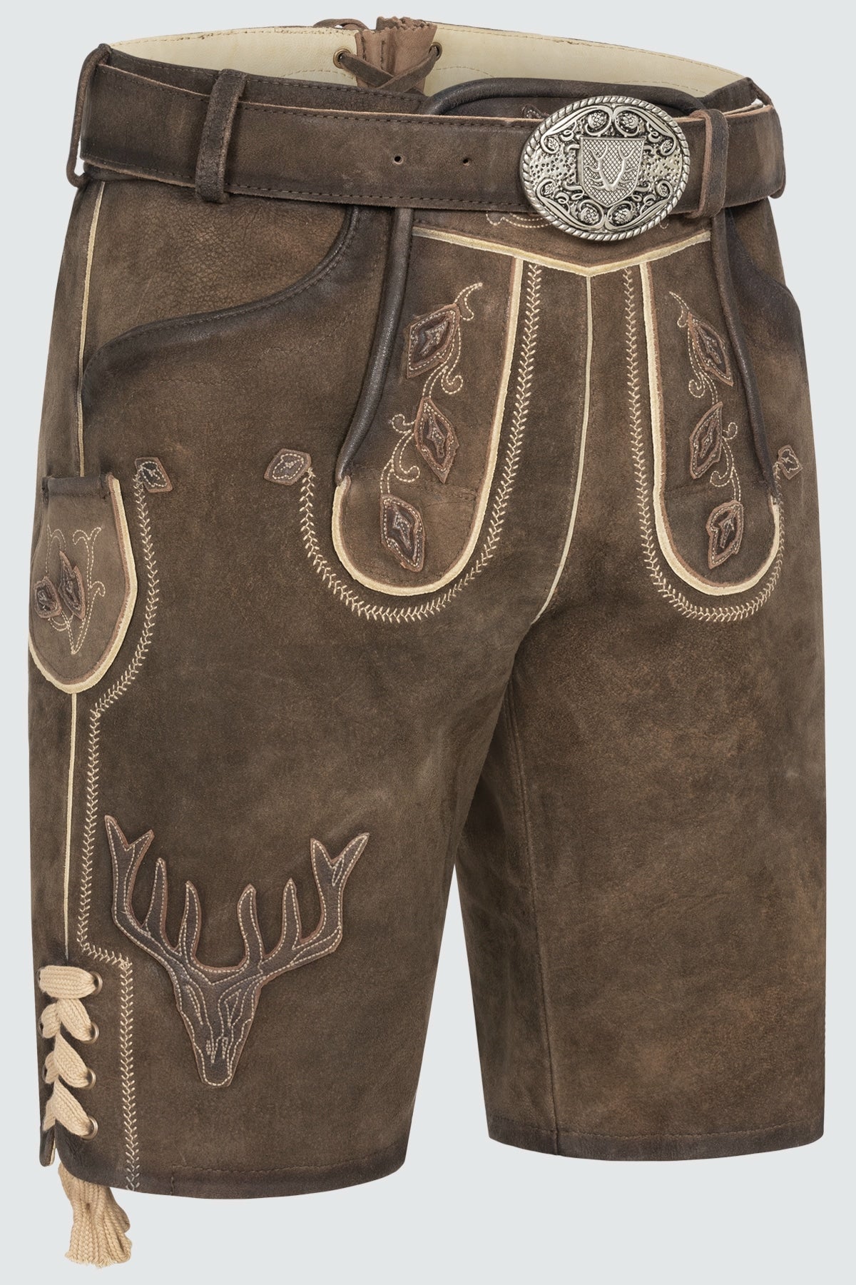 Kruger Werner lederhosen brown, back