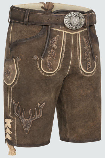 Kruger Werner lederhosen brown, back