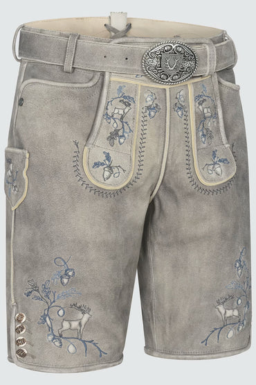 Kruger Men's Lederhosen "Ulfs" gray