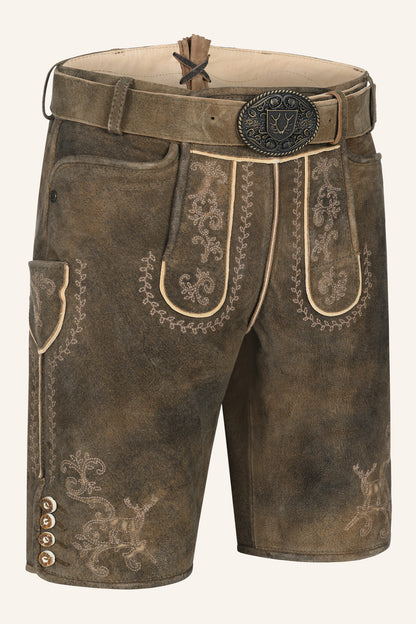 Kruger Maylon lederhosen brown, back