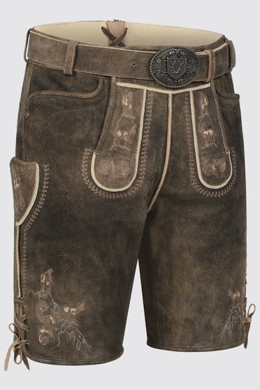 Kruger Deniz lederhosen brown, back