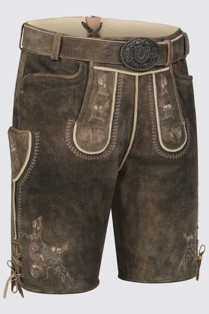 Kruger Deniz lederhosen brown, back