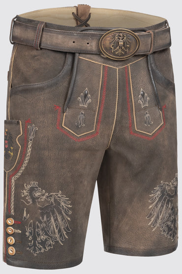 Kruger Austria lederhosen brown, back