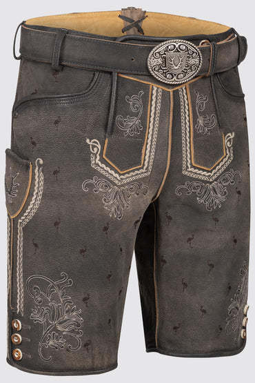 Kruger Udo lederhosen gray, back