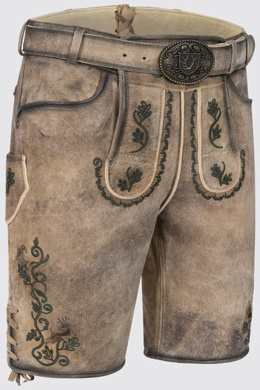 Kruger Men's Lederhosen "Melo" brown/green