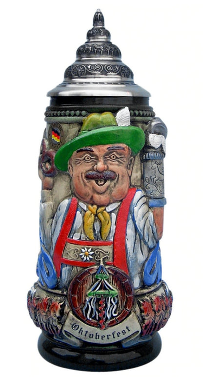 Oktoberfest Alpine Stein 0.5 L, rustic, hand-painted