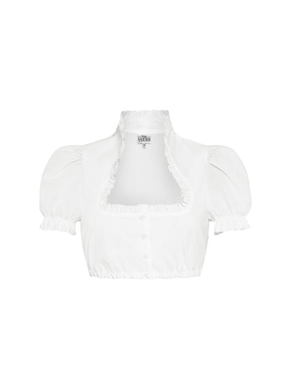 Berwin Puff Sleeve Dirndl Blouse, White