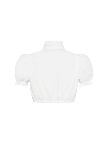 Berwin Puff Sleeve Dirndl Blouse, White