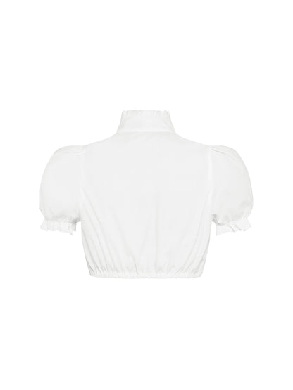 Berwin Puff Sleeve Dirndl Blouse, White