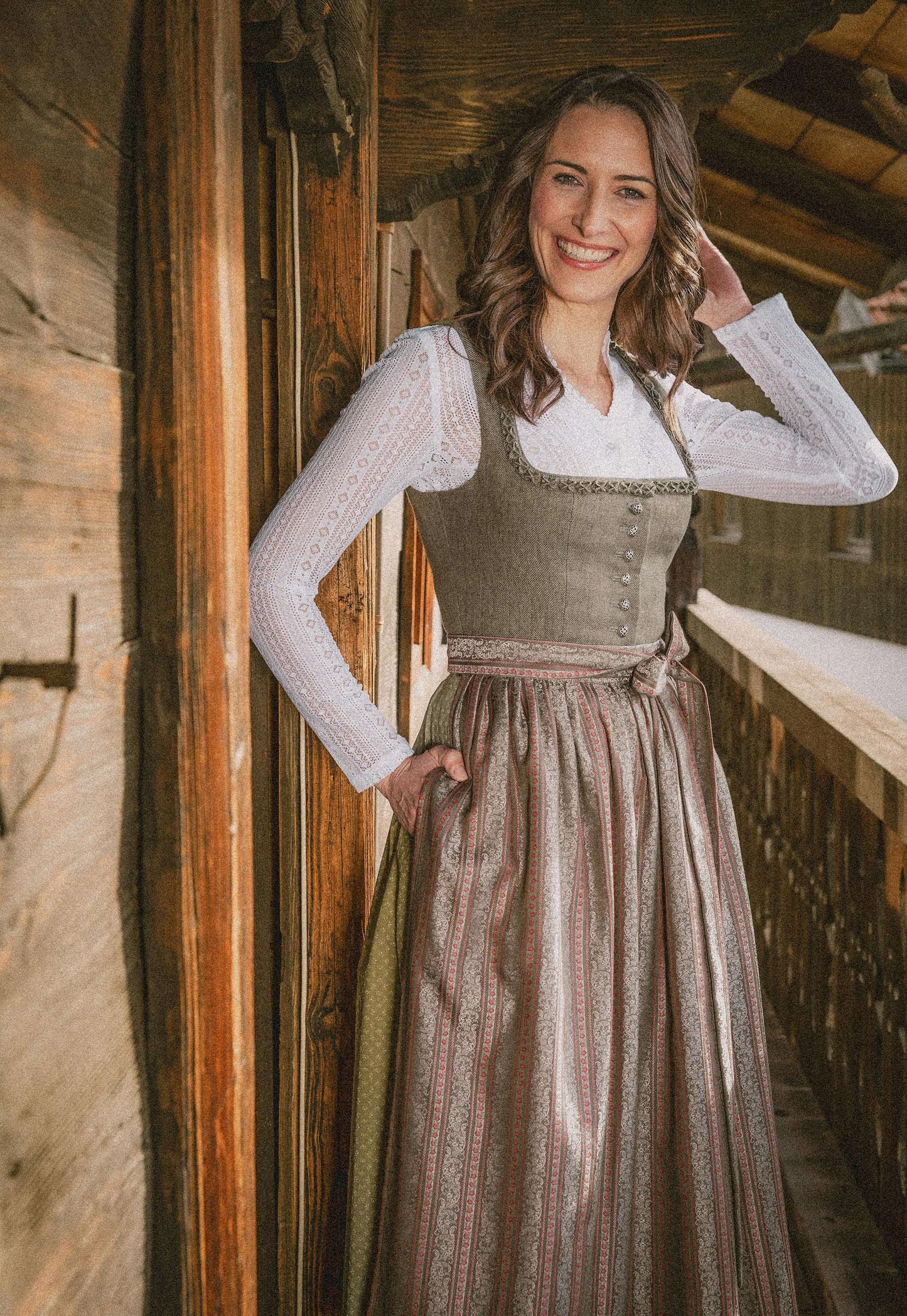 Berwin Traditional Dirndl Lace Blouse "Feli" white (42 only)