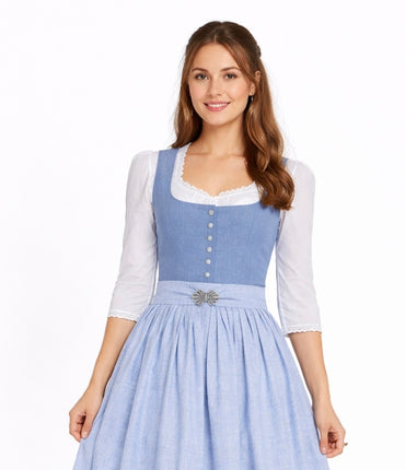 Berwin Dirndl Blouse 3/4 Sleeve  "Kathi" white