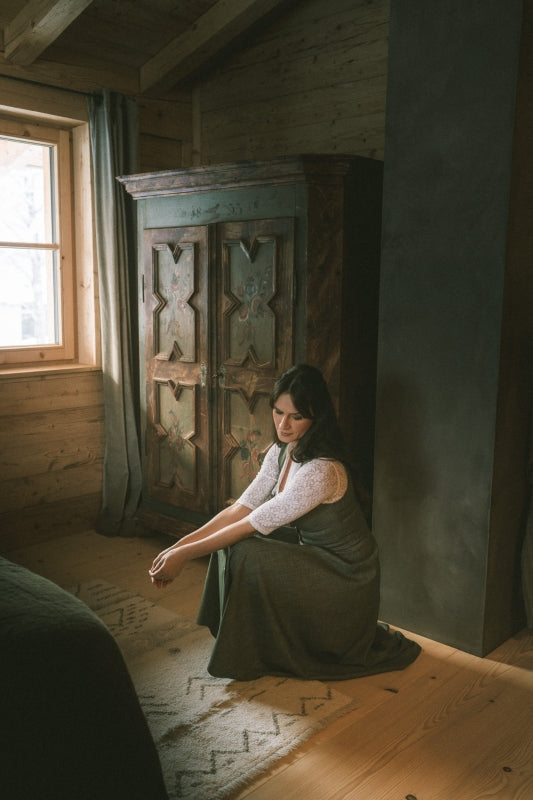 Berwin 3/4 Sleeve Lace Dirndl Blouse "Joyce" white (34,40)