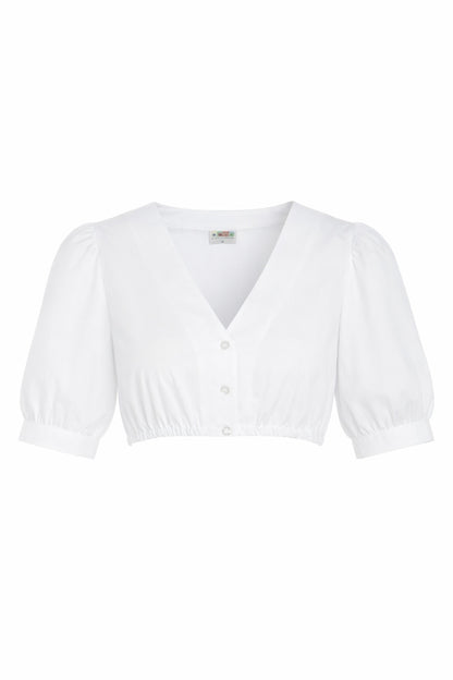 Berwin V-Neck Dirndl Blouse  "Janis" white