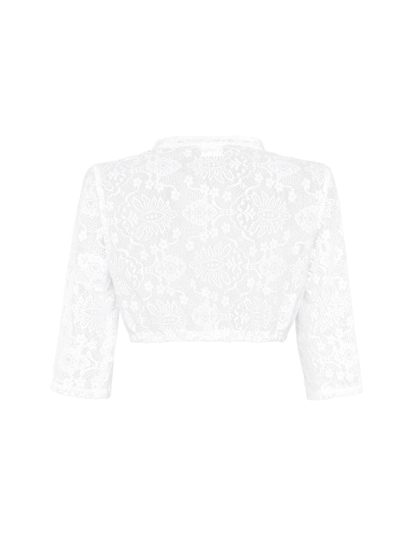 Berwin Lace Dirndl Blouse 3/4 Sleeve "Lena" white