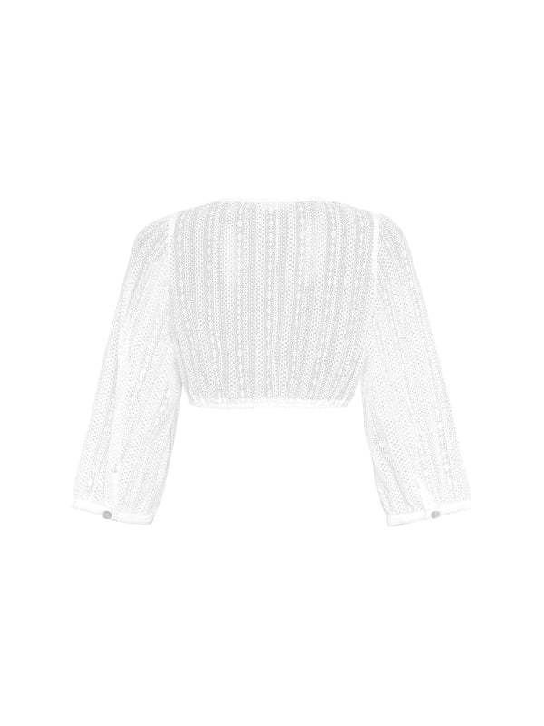 Berwin Wide Sleeve Dirndl Blouse "Ella" white