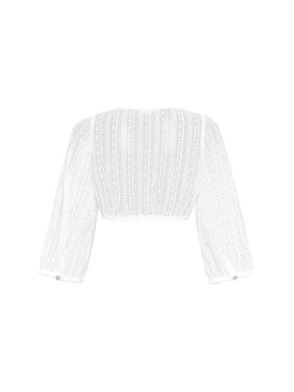 Berwin Wide Sleeve Dirndl Blouse "Ella" white