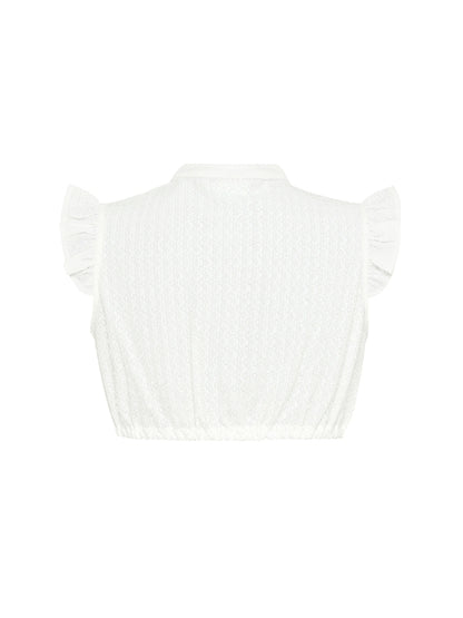 Berwin Sleeveless Dirndl Blouse "Julia"  Ecru