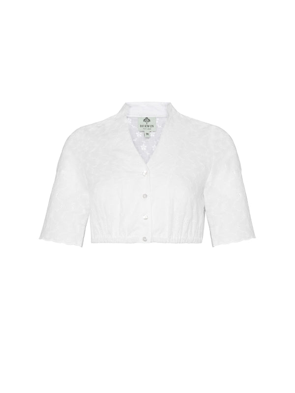 Berwin 3/4 Sleeve Dirndl Blouse "Becky" white