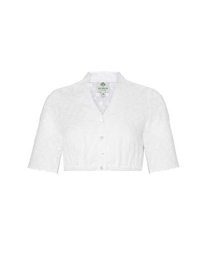 Berwin 3/4 Sleeve Dirndl Blouse "Becky" white