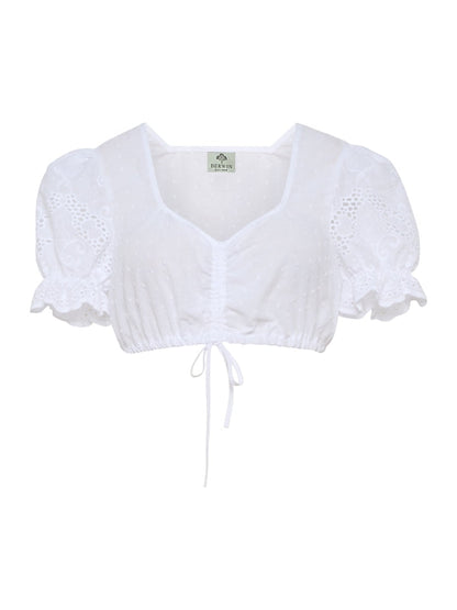 Berwin Dirndl Blouse w/Puff Sleeves "Jane" white