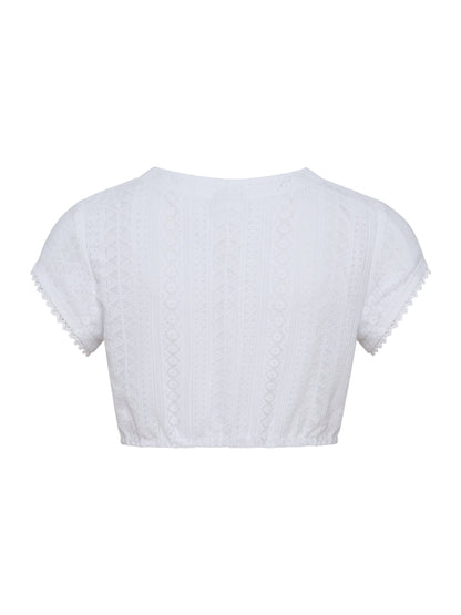 Berwin V-Neck Dirndl Blouse  "Jessica" white