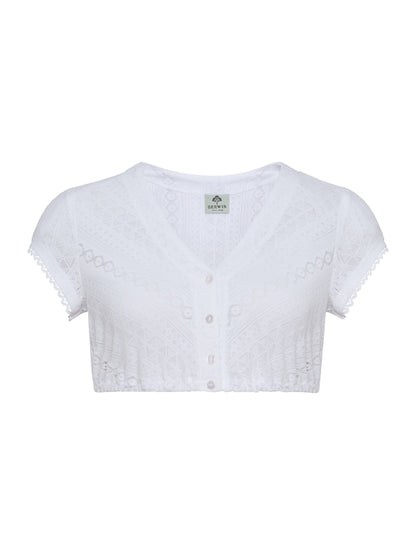 Berwin V-Neck Dirndl Blouse  "Jessica" white