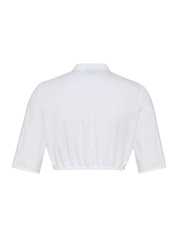 Berwin Lace Trim Dirndl Blouse 3/4 Sleeve "Ines" white