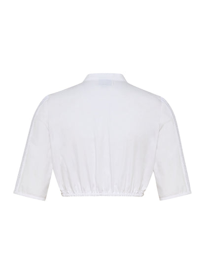 Berwin Lace Trim Dirndl Blouse 3/4 Sleeve "Ines" white