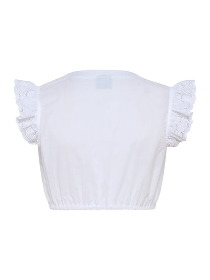 Berwin Short Sleeve Dirndl Blouse "Dana" white