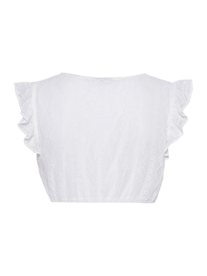 Berwin Cap Sleeve Lace Dirndl Blouse "Nele" white