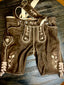 Kruger Men's Lederhosen "Calle" (brown) with suspenders