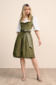 Kruger Midi Dirndl 2pcs. 60cm "Anica" olive (size 40)