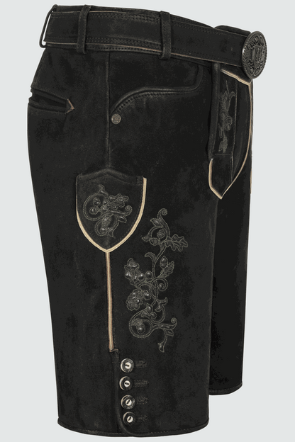 Kruger Men's Lederhosen "Caelius" (brown) with Belt