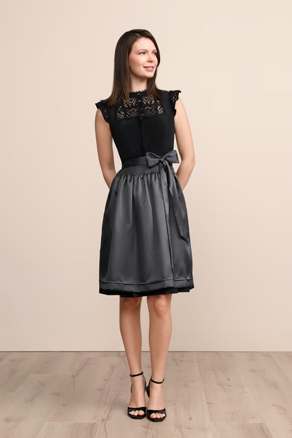 Kruger Midi Dirndl 2pcs. 60cm "Calista" black