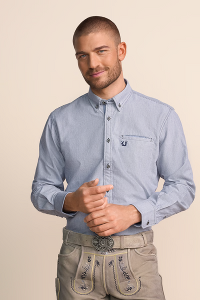 Krueger Traditional  Shirt "Auron" blue