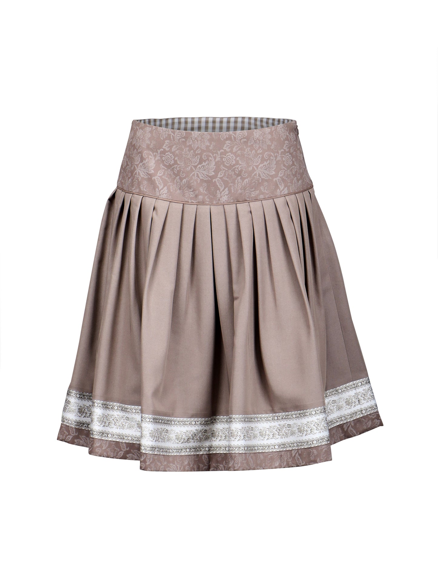 Berwin Traditional Skirt, Taupe — 58cm