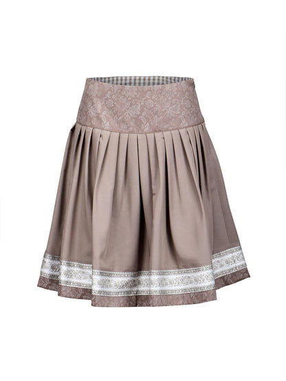 Berwin Traditional Skirt, Taupe — 58cm
