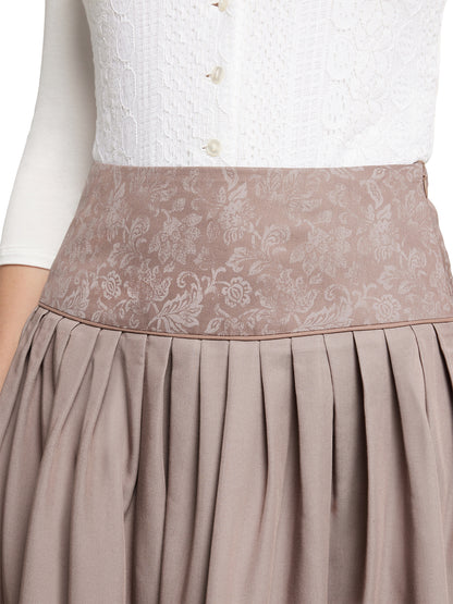 Berwin Traditional Skirt, Taupe — 58cm