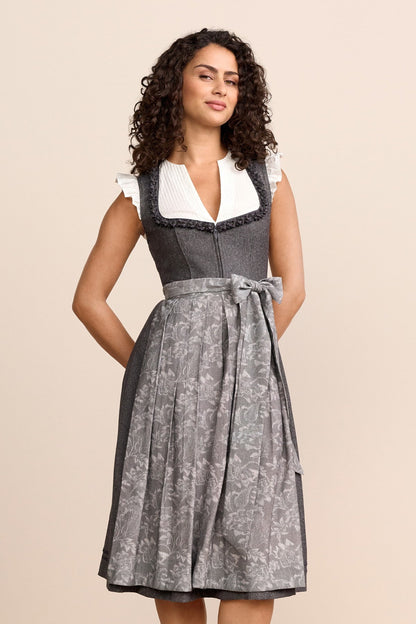 Kruger Ryselle long dirndl in gray, 70cm