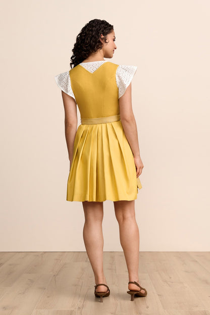 Kruger Vynella mini dirndl in yellow, 50cm