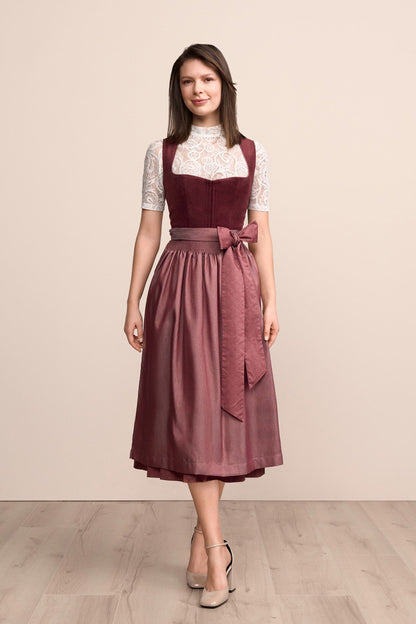 Kruger Veralyn maxi dirndl in red, 80cm