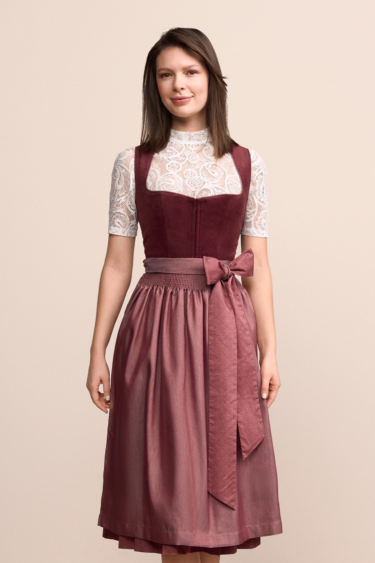 Kruger Veralyn maxi dirndl in red, 80cm