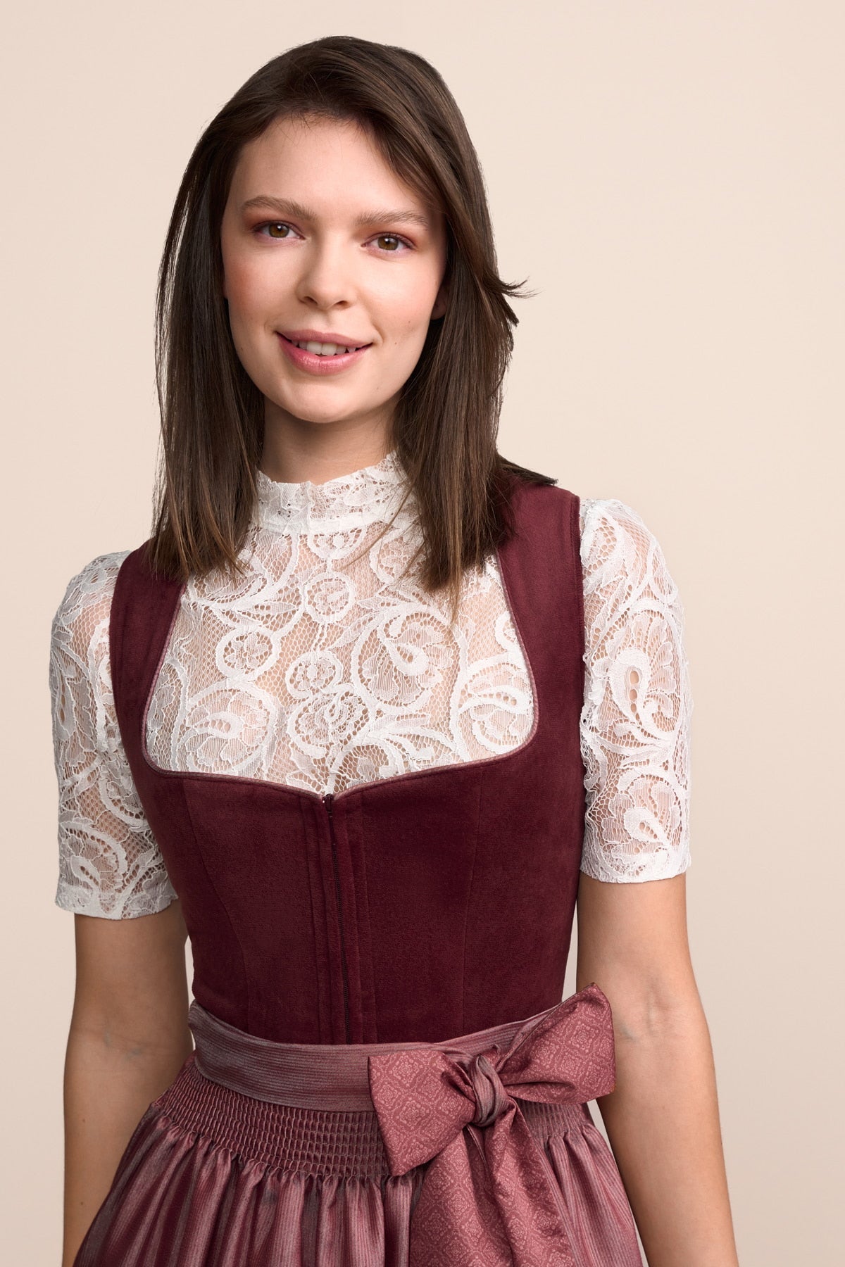 Kruger Veralyn maxi dirndl in red, 80cm
