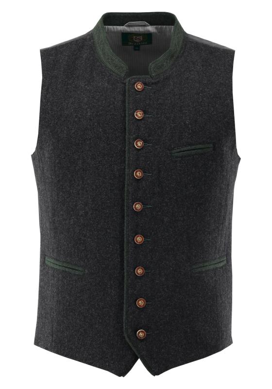 OS Trachten Men's Vest "Lenni" anthracite