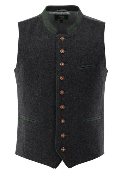 OS Trachten Men's Vest "Lenni" anthracite