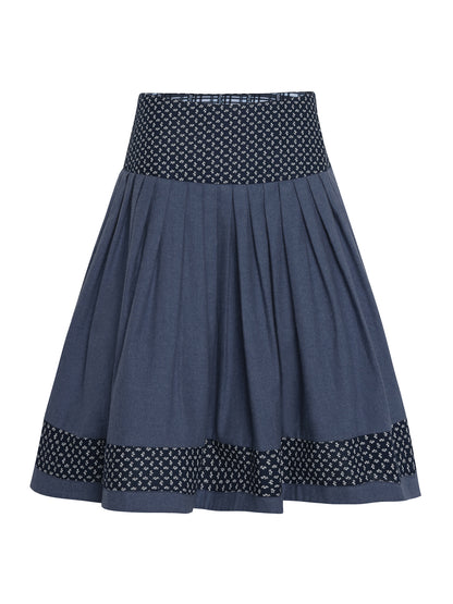 Berwin Traditional Skirt, Navy — 58cm