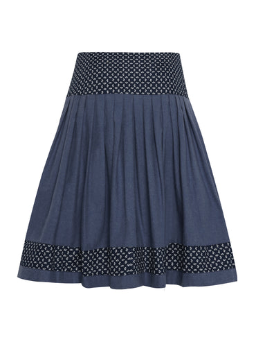 Berwin Traditional Skirt, Navy — 58cm