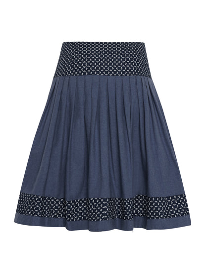 Berwin Traditional Skirt, Navy — 58cm