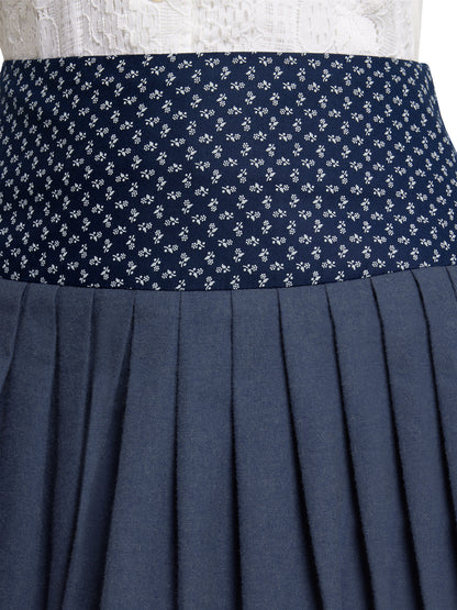 Berwin Traditional Skirt, Navy — 58cm