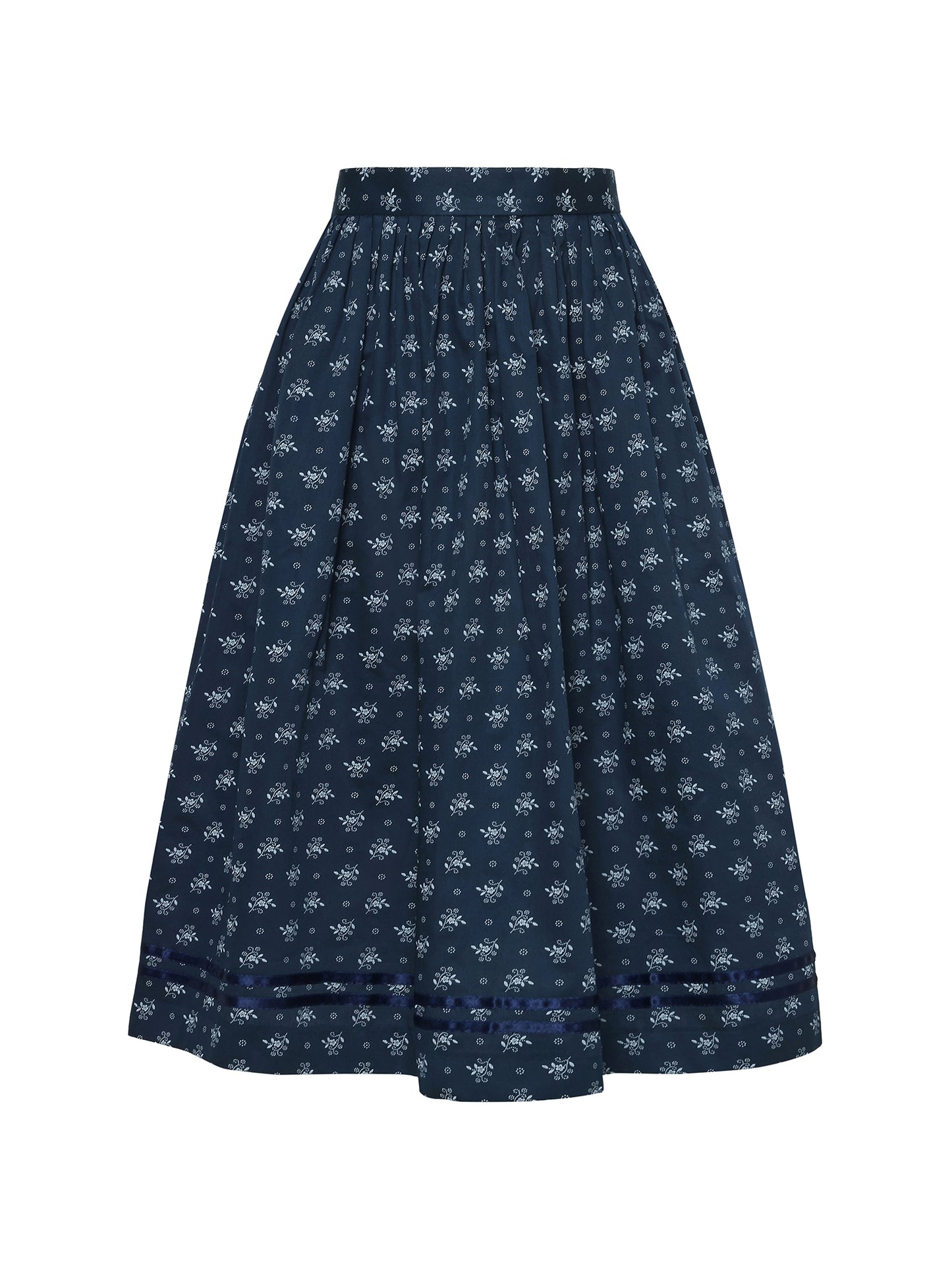 Berwin Traditional Skirt, Navy — 75cm